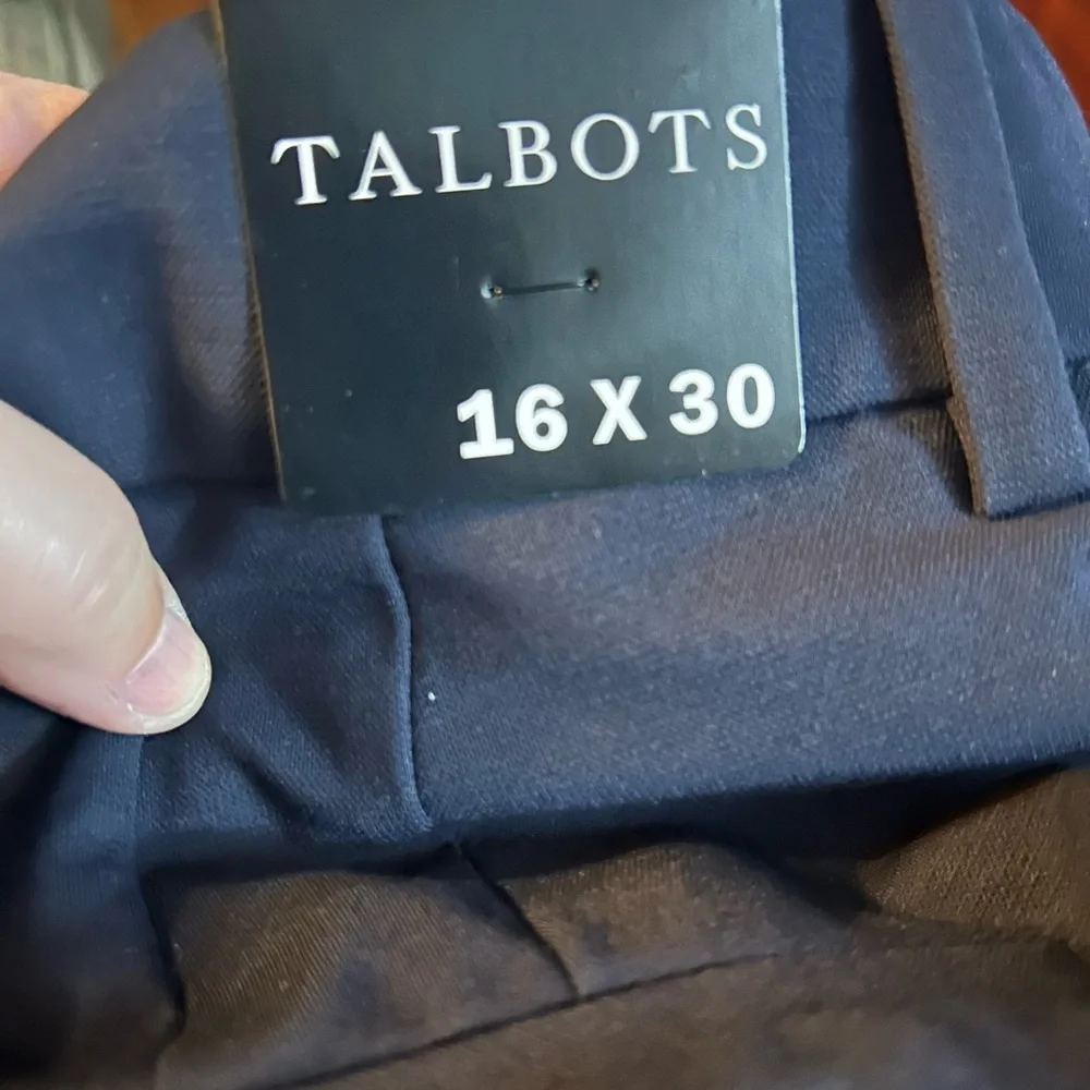 NWT Talbots Women’s Dark Navy Dress Pants. Size 16 X 30 - Picture 4 of 5